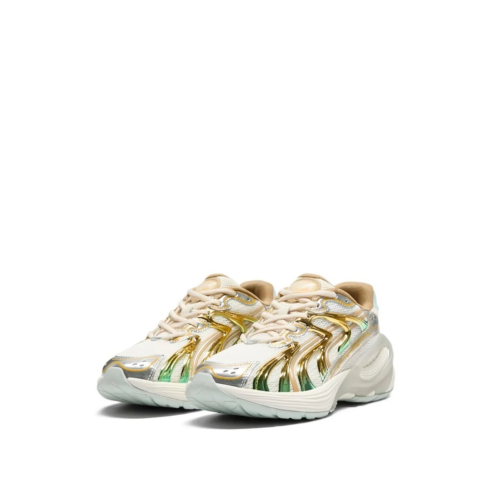 PUMA Inverse Shimmer Sneakers Warm White Gold Silver Kids Size 3